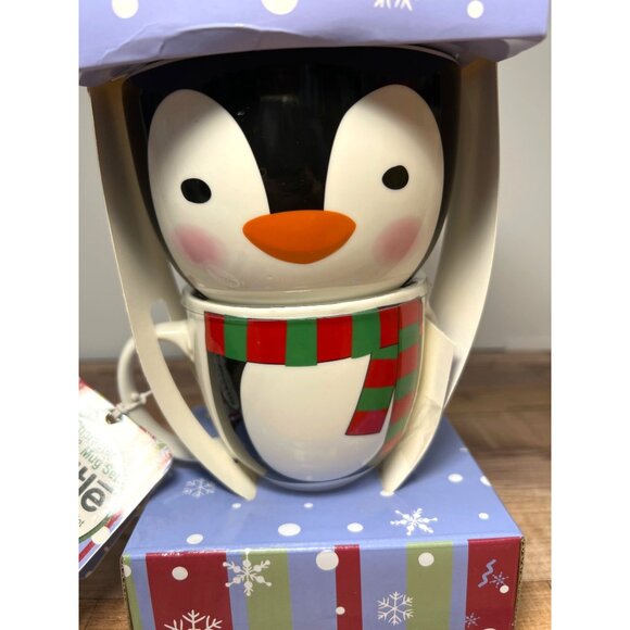 Nestlé Holiday Penguin Character Bowl & Mug Set With Cocoa & Marshmallows - Picture 2 of 6